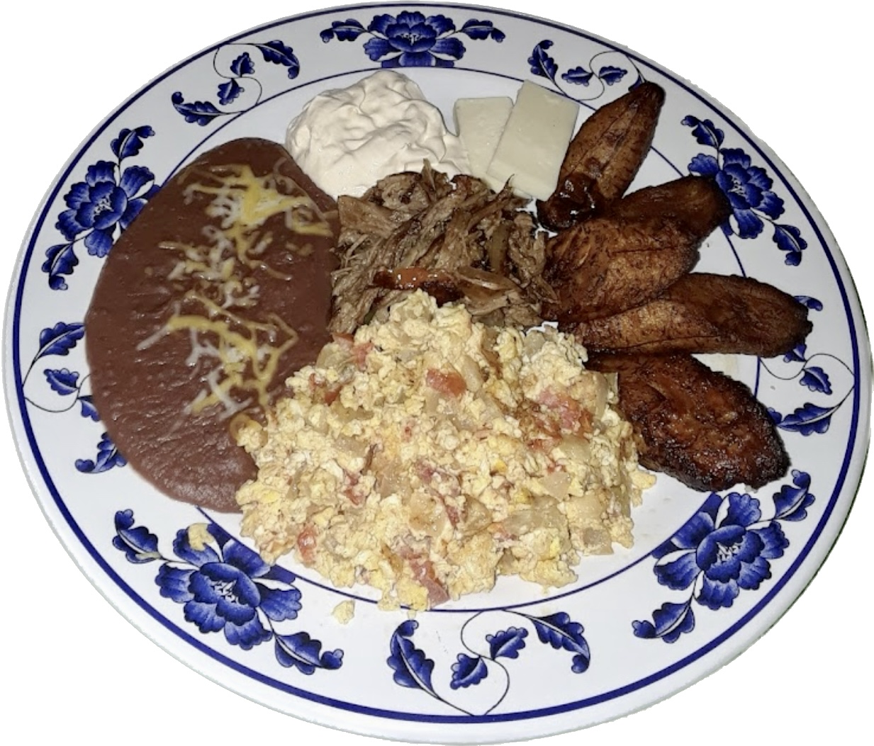 SHREDDED BEEF & FRIED PLANTAIN PLATE